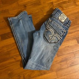Rock Revival || Men’s Bootcut Distressed Jeans
